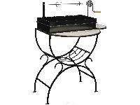 Мангал с 2 столиками, вертелом, подставкой под казан BOYSCOUT